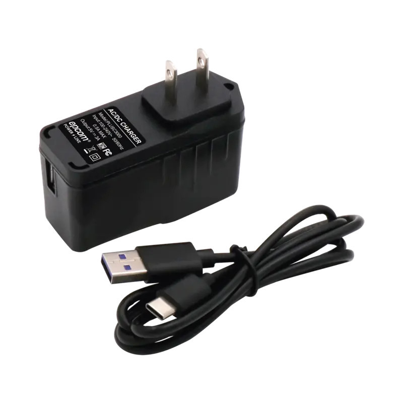 Adaptador de pared de 5 Vcc, @ 3 A con micro-