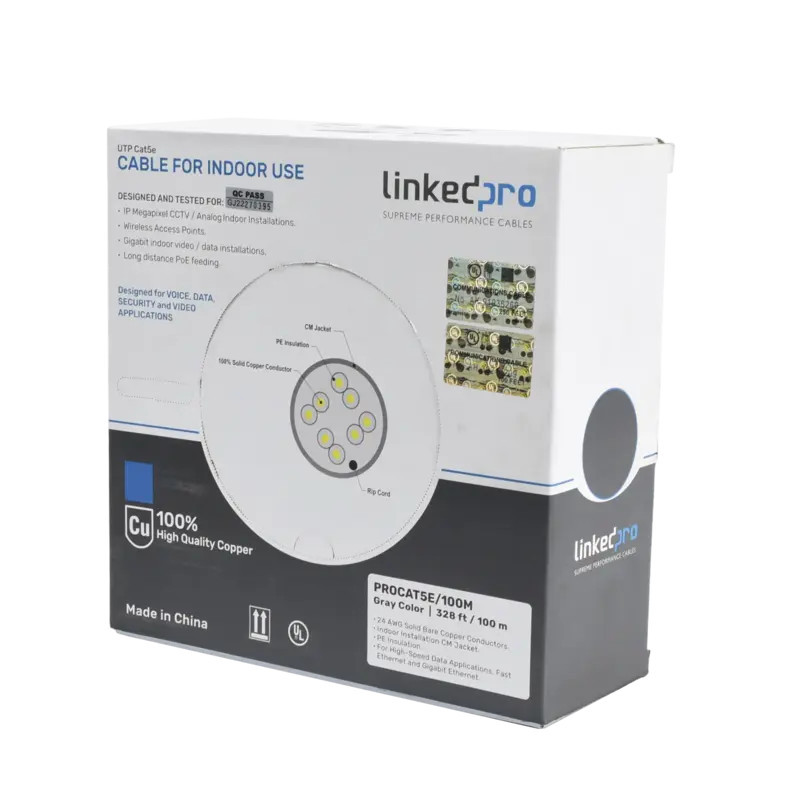 Cable Cat5e de alto rendimiento, con certific