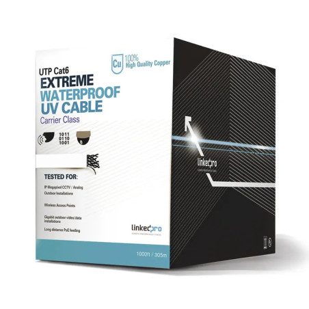 Bobina de cable UTP 305 Metros Cat6, Calibre