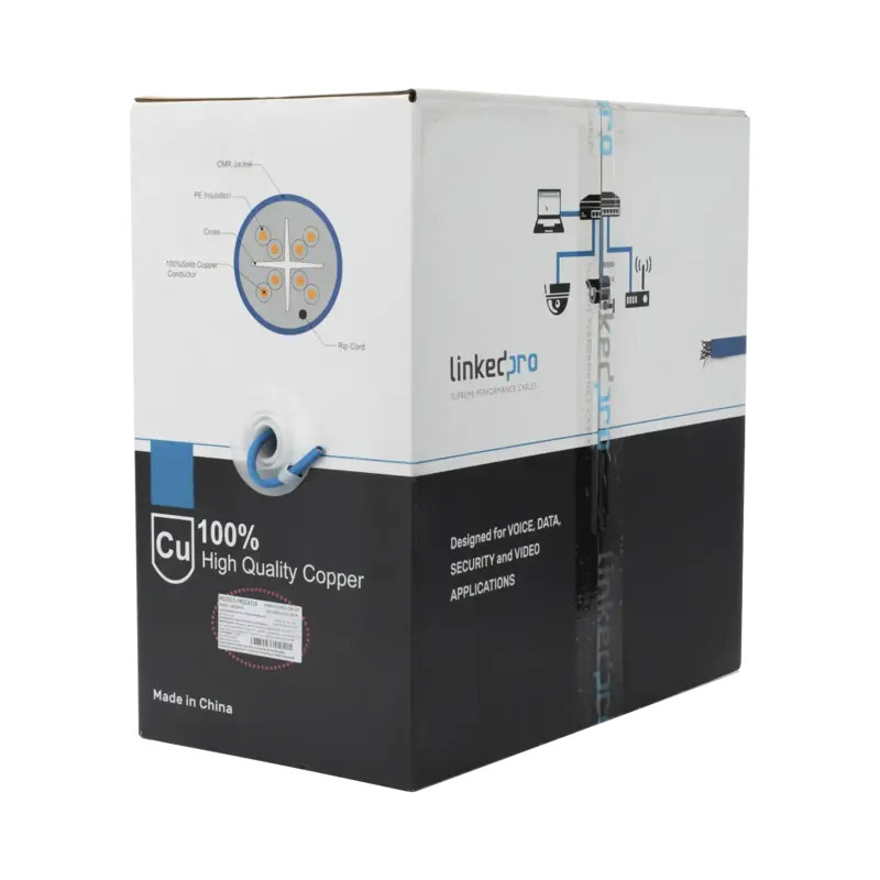 Bobina de cable de 305 metros Cat6+, CMR, CAL Bobina de cable de 305 metros Cat6+, CMR, CAL