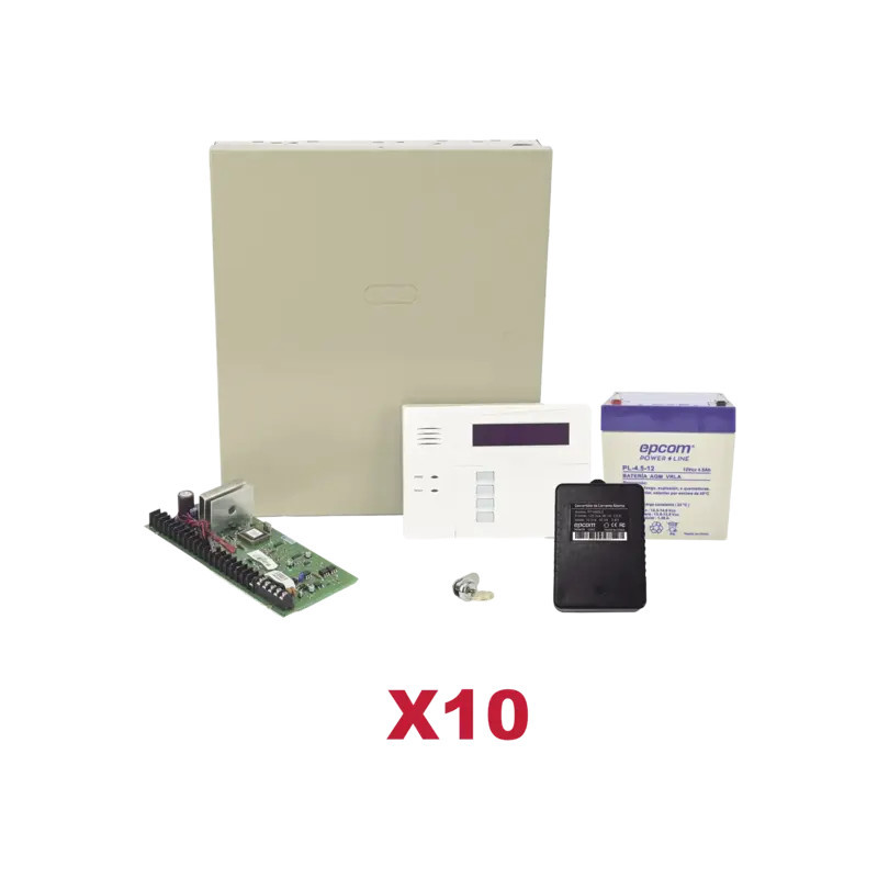 Kit de 10 Paneles de Alarma VISTA48 con Batería y Kit de 10 Paneles de Alarma VISTA48 con Batería y