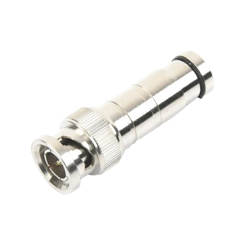 Conector BNC Macho en 75 Ohm, de Compresión A Conector BNC Macho en 75 Ohm, de Compresión A