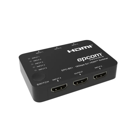Switch HDMI 5x1  18Gbps  4K@60Hz  YCbCr 4:4:4  HDR