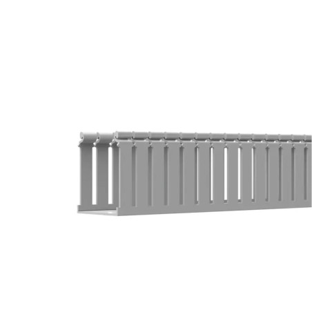 Canaleta Ranurada de PVC con Tapa, Tipo F, 108 mm