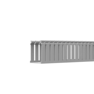 Canaleta Ranurada de PVC con Tapa, Tipo F, 10