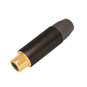 Conector Hembra RCA - Carcasa Enchapada en Ne