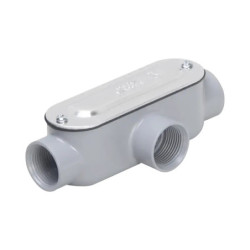 Caja Condulet tipo T de 1/2in 12.7 mmCon tapa y em