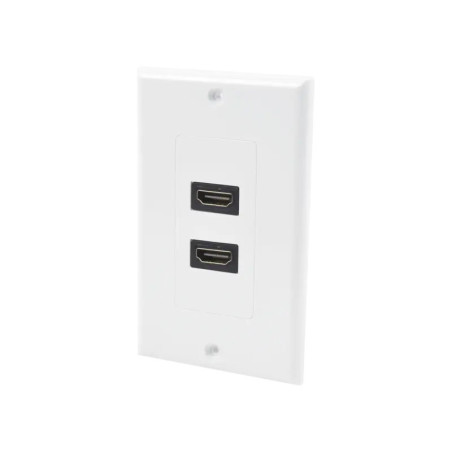Placa de pared de 2 puertos HDMI hembra a hembra