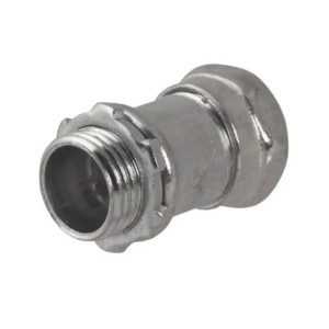Conector Recto Compresión de Acero Galvanizad
