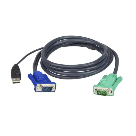 Cable KVM - USB con SPHD - 3 en 1 - De 18 m