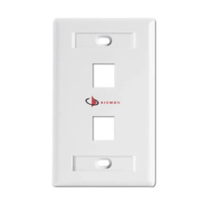 Placa de pared Keystone de 2 salidas, color b