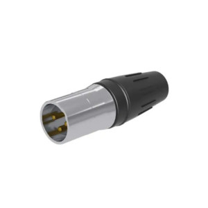 CONECTOR MACHO XLR DE 3 NÚCLEOS CON CARCASA D