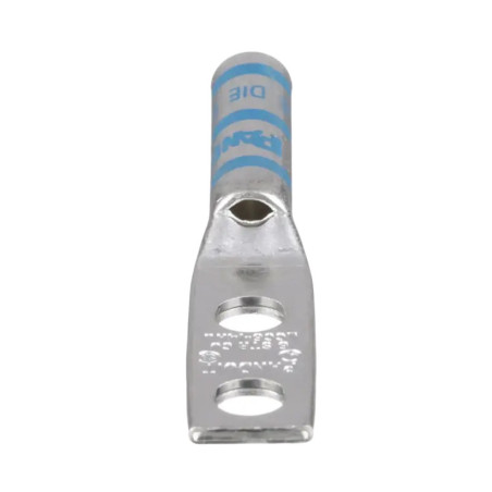 Terminal Doble Ojillo para Cable 6 AWG, Orifi