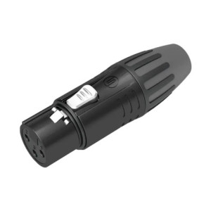Conector XLR hembra - Carcasa Enchapada en Ne