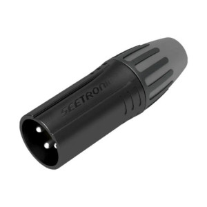 XLR conector de cable macho, carcasa enchapad