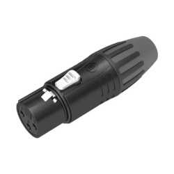 Conector XLR hembra  Carcasa Enchapada en Negro  C