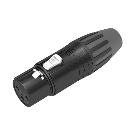 Conector XLR hembra  Carcasa Enchapada en Negro  C