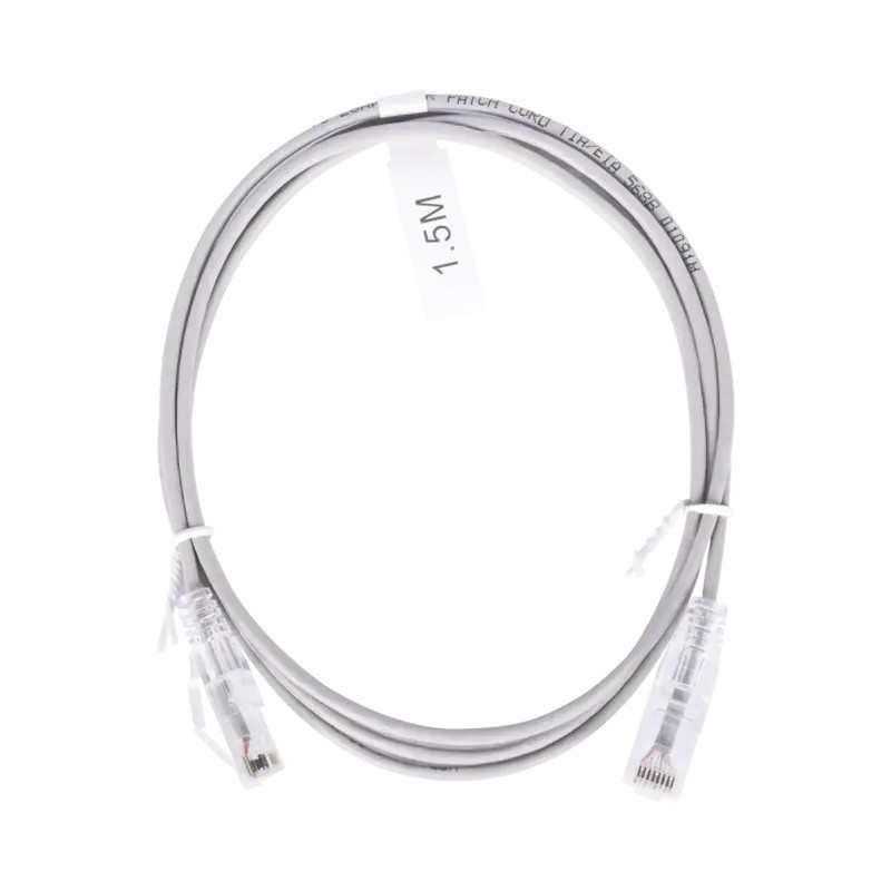 Cable de Parcheo Slim UTP Cat6 - 1.5 m Gris Diámet Cable de Parcheo Slim UTP Cat6 - 1.5 m Gris Diámet