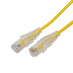 Cable de Parcheo Slim UTP Cat6A - 2 m Amarillo, Di
