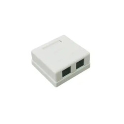 Caja de pared con Jack UTP Cat5e y Jack RJ11 telef