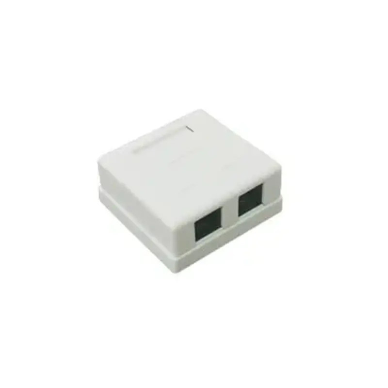 Caja de pared con Jack UTP Cat5e y Jack RJ11 telef Caja de pared con Jack UTP Cat5e y Jack RJ11 telef