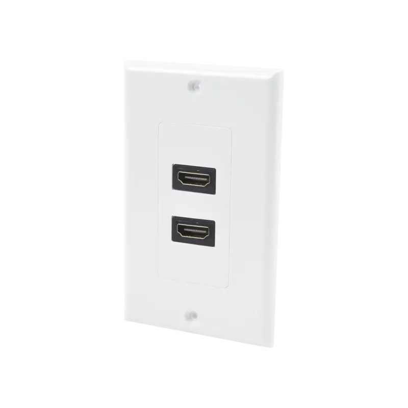 Placa de pared de 2 puertos HDMI hembra a hem