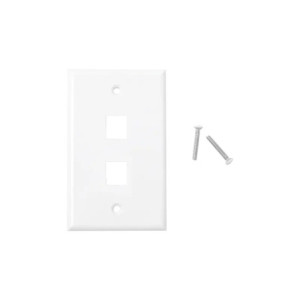 Placa de pared de 2 puertos, Keystone, Color