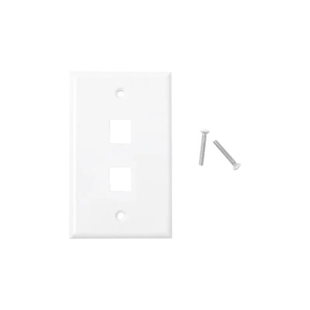 Placa de pared de 2 puertos, Keystone, Color
