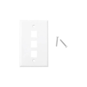Placa de pared de 3 puertos, Keystone, Color