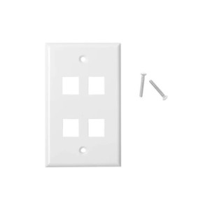 Placa de pared de 4 puertos, Keystone, Color