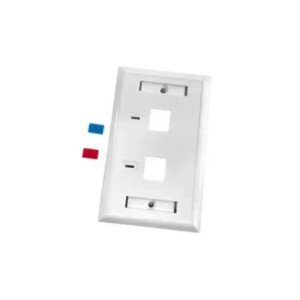 Placa de pared de 2 puertos, Keystone, con es