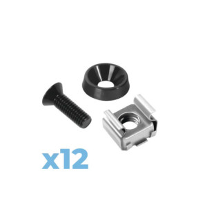 Juego de 12 Tornillos con 12 Arandelas y 12 T
