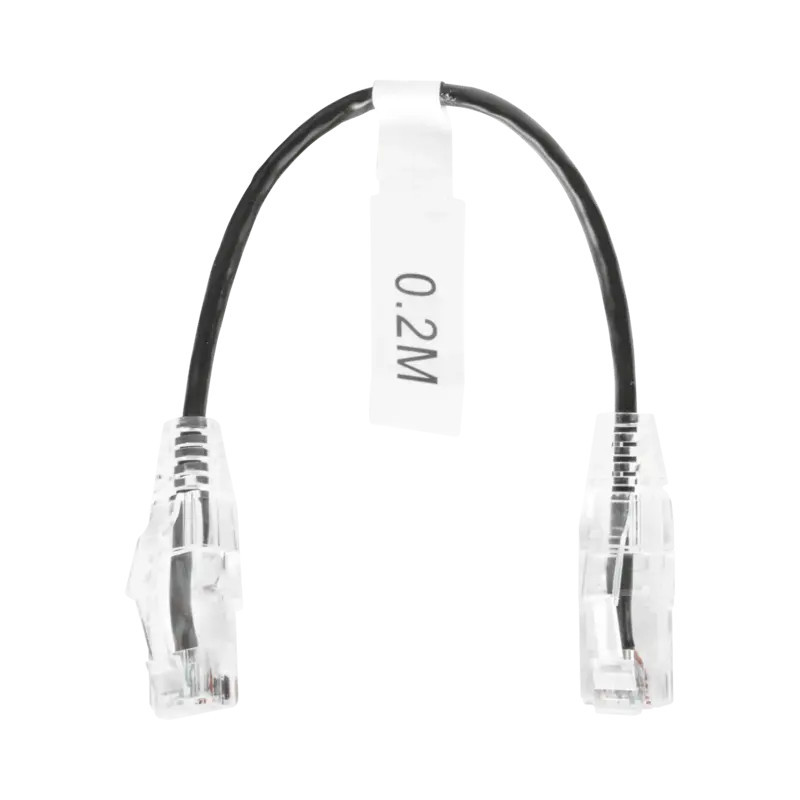 Cable de Parcheo Slim UTP Cat6 - 20 cm Negro Cable de Parcheo Slim UTP Cat6 - 20 cm Negro
