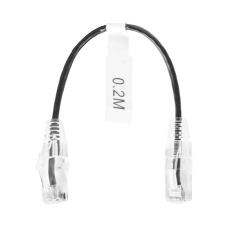 Cable de Parcheo Slim UTP Cat6 - 20 cm Negro