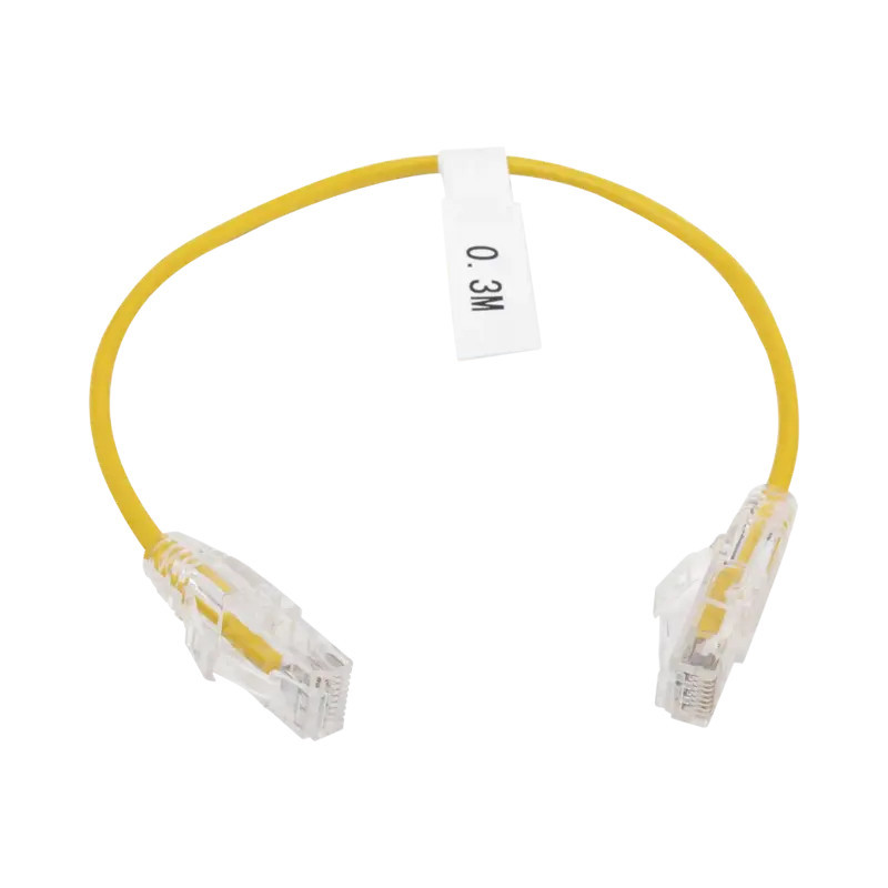 Cable de Parcheo Slim UTP Cat6 - 30 cm Amaril Cable de Parcheo Slim UTP Cat6 - 30 cm Amaril