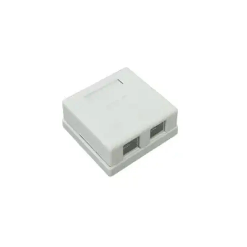 Caja de pared con 2 puertos, incluye 2 jacks Caja de pared con 2 puertos, incluye 2 jacks