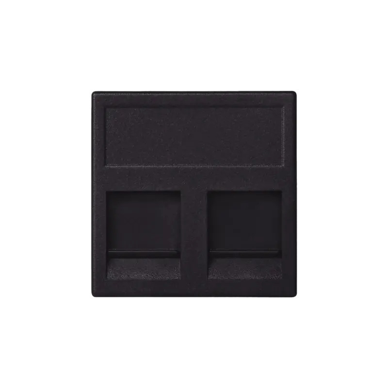 Módulo Color Grafito con 2 Espacios para Jacks Key Módulo Color Grafito con 2 Espacios para Jacks Key