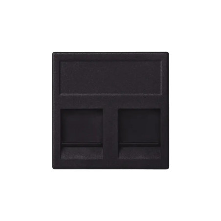 Módulo Color Grafito con 2 Espacios para Jacks Key