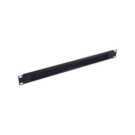 Panel ciego tipo cepillo color Negro, 19in 1U
