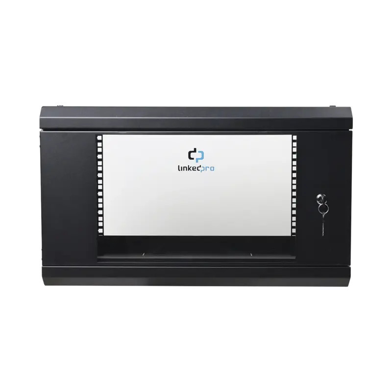 Gabinete de Pared de 6U con Puerta de Cristal Temp Gabinete de Pared de 6U con Puerta de Cristal Temp