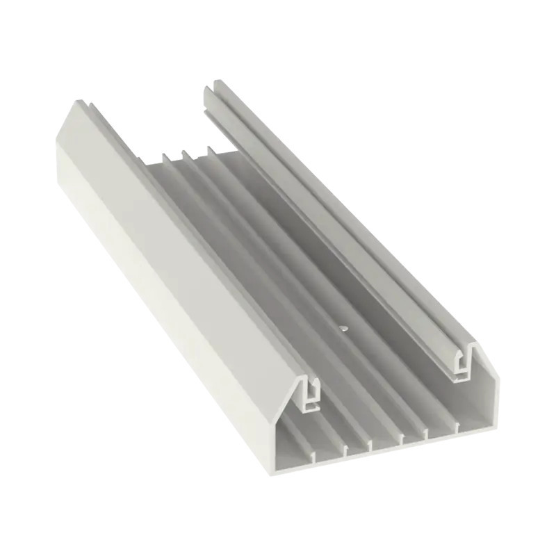 Base para canaleta T-70, de PVC rígido, con orific Base para canaleta T-70, de PVC rígido, con orific