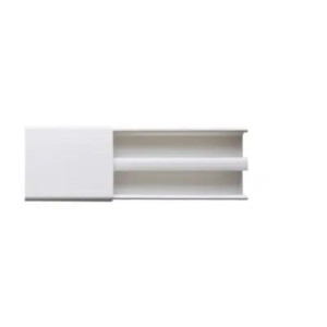 Canaleta blanca dos vías, de PVC auto extingu