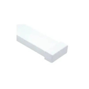 Tapa final blanca de PVC auto extinguible,  p