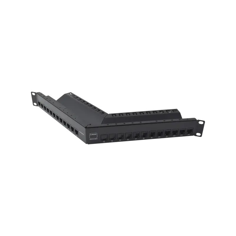 Patch Panel Z-MAX de 24 puertos, Blindado, Precarg Patch Panel Z-MAX de 24 puertos, Blindado, Precarg