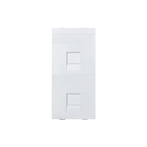 Módulo Color Blanco Con 2 Espacios para Jacks