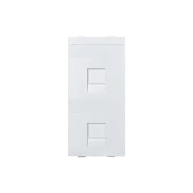 Módulo Color Blanco Con 2 Espacios para Jacks