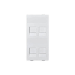Módulo Color Blanco Con 4 Espacios para Jacks