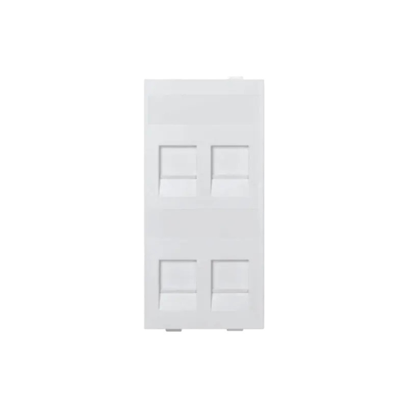 Módulo Color Blanco Con 4 Espacios para Jacks