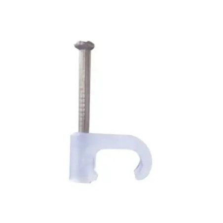 Grapa para cable plano de 4mm color transpare