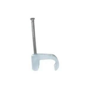Grapa para cable plano de 6mm color transpare
